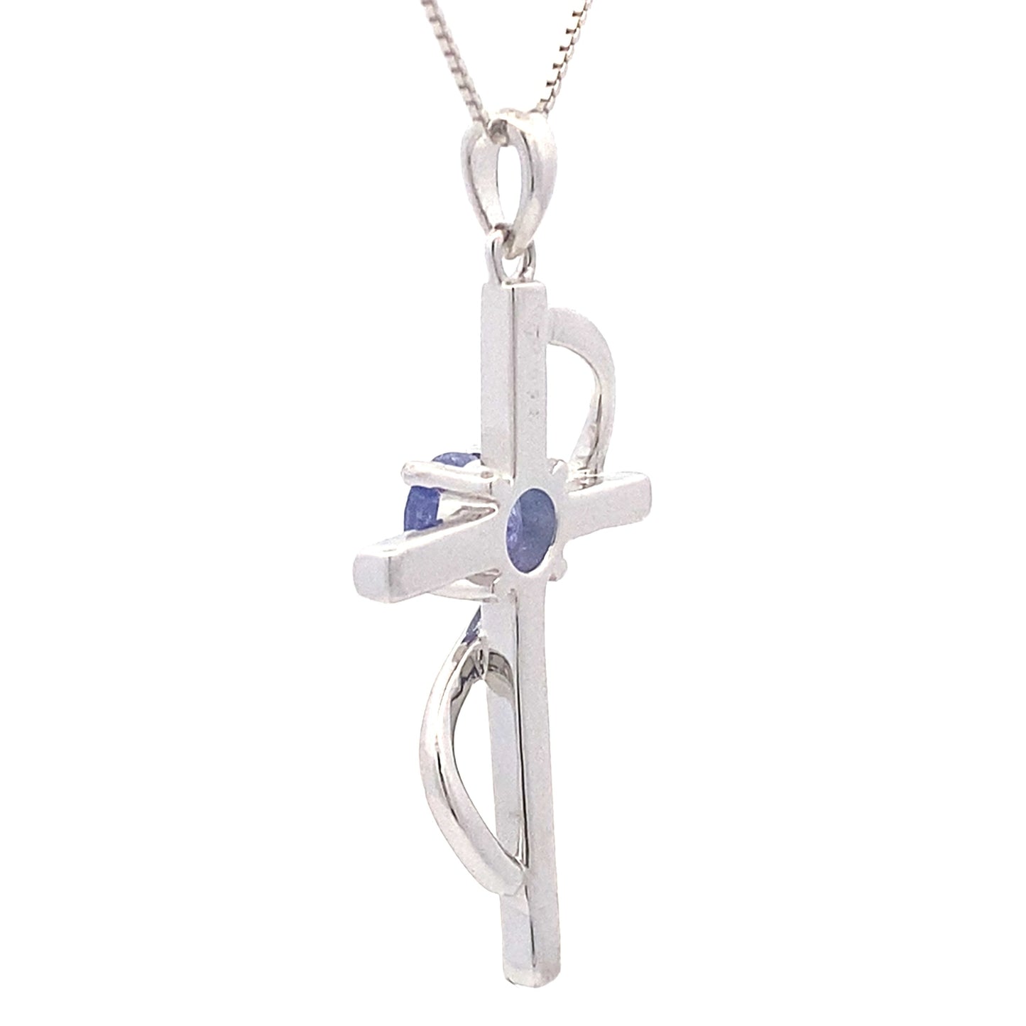 .50ct Tanzanite Cross Religious Pendant Sterling Silver Bids.com