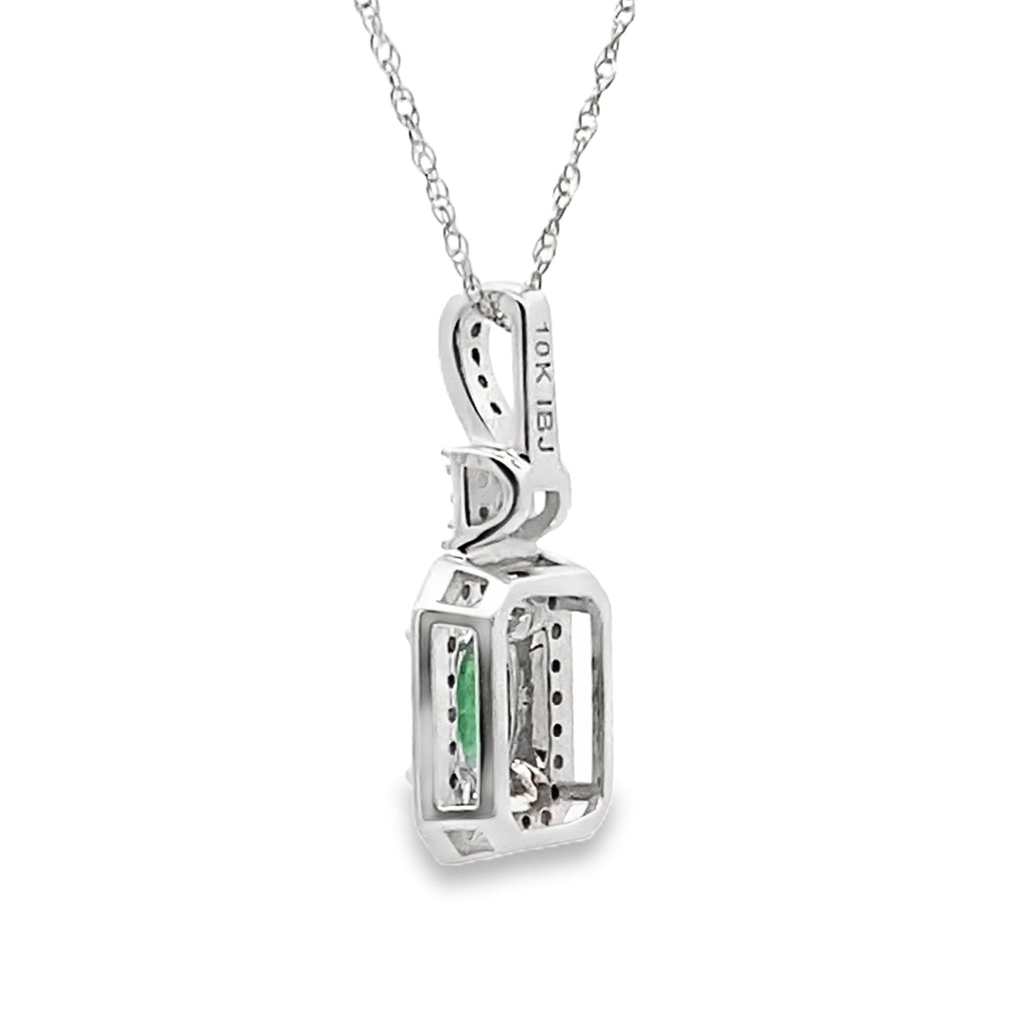 .57ct Emerald Diamond Fashion Pendants 10KT White Gold Bids.com