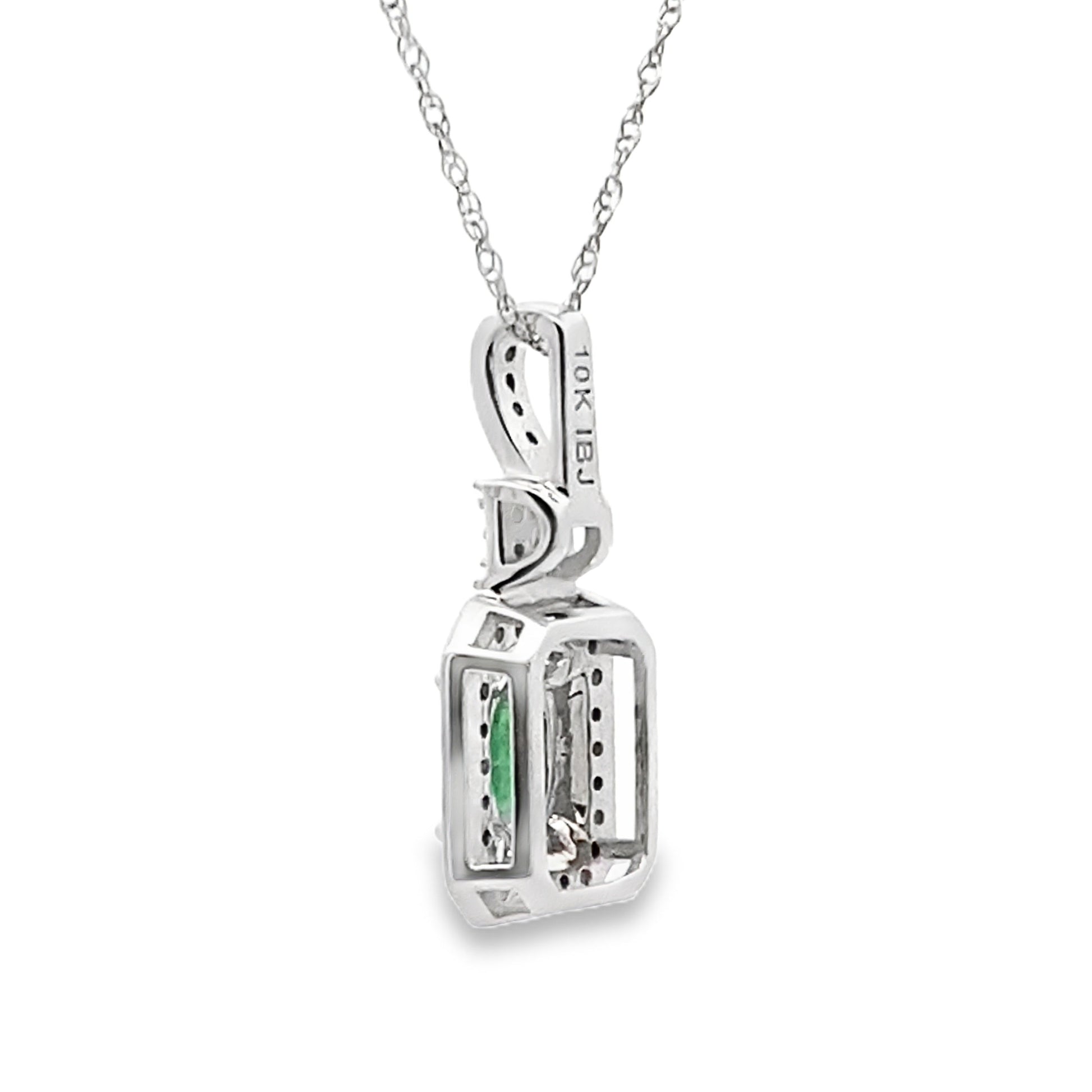 .57ct Emerald Diamond Fashion Pendants 10KT White Gold Bids.com