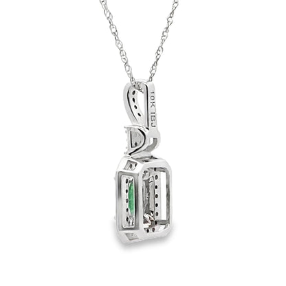 .57ct Emerald Diamond Fashion Pendants 10KT White Gold Bids.com