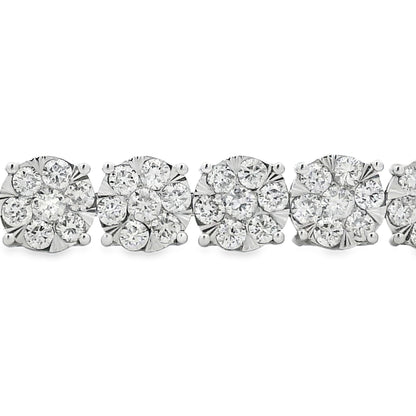 Lab Grown Diamond Tennis Bracelet 10KT White Gold Bids.com