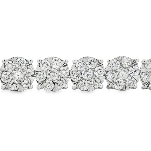 Lab Grown Diamond Tennis Bracelet 10KT White Gold Bids.com