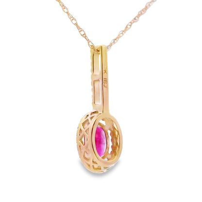 .61ct Ruby Diamond Fashion Pendants 10KT Yellow Gold Bids.com