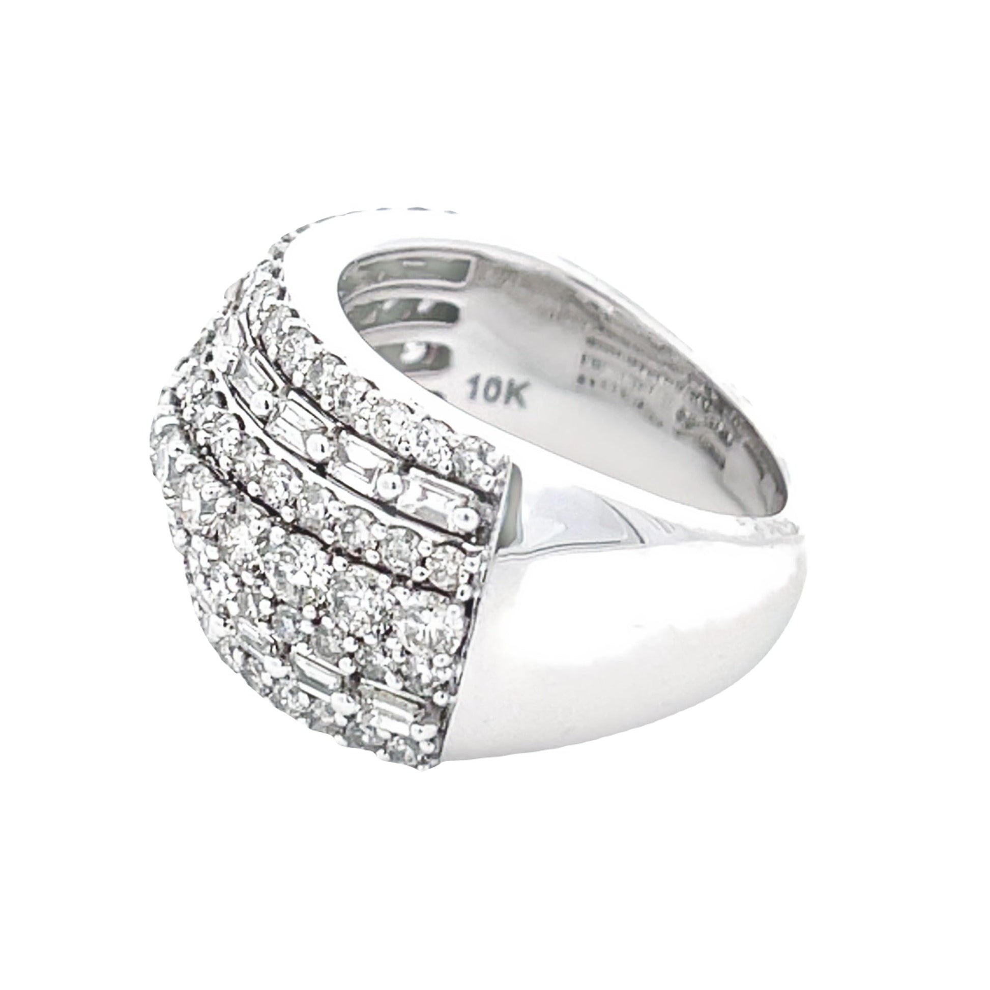3.00ct Diamond Wedding Band Ring 10KT White Gold Bids.com