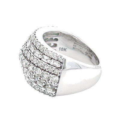 3.00ct Diamond Wedding Band Ring 10KT White Gold Bids.com