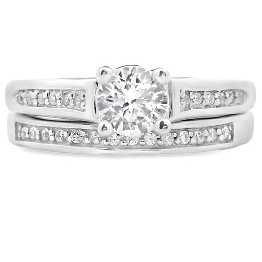Natural Cubic Zirconia CZ SS Bridal Sterling Silver Bids.com