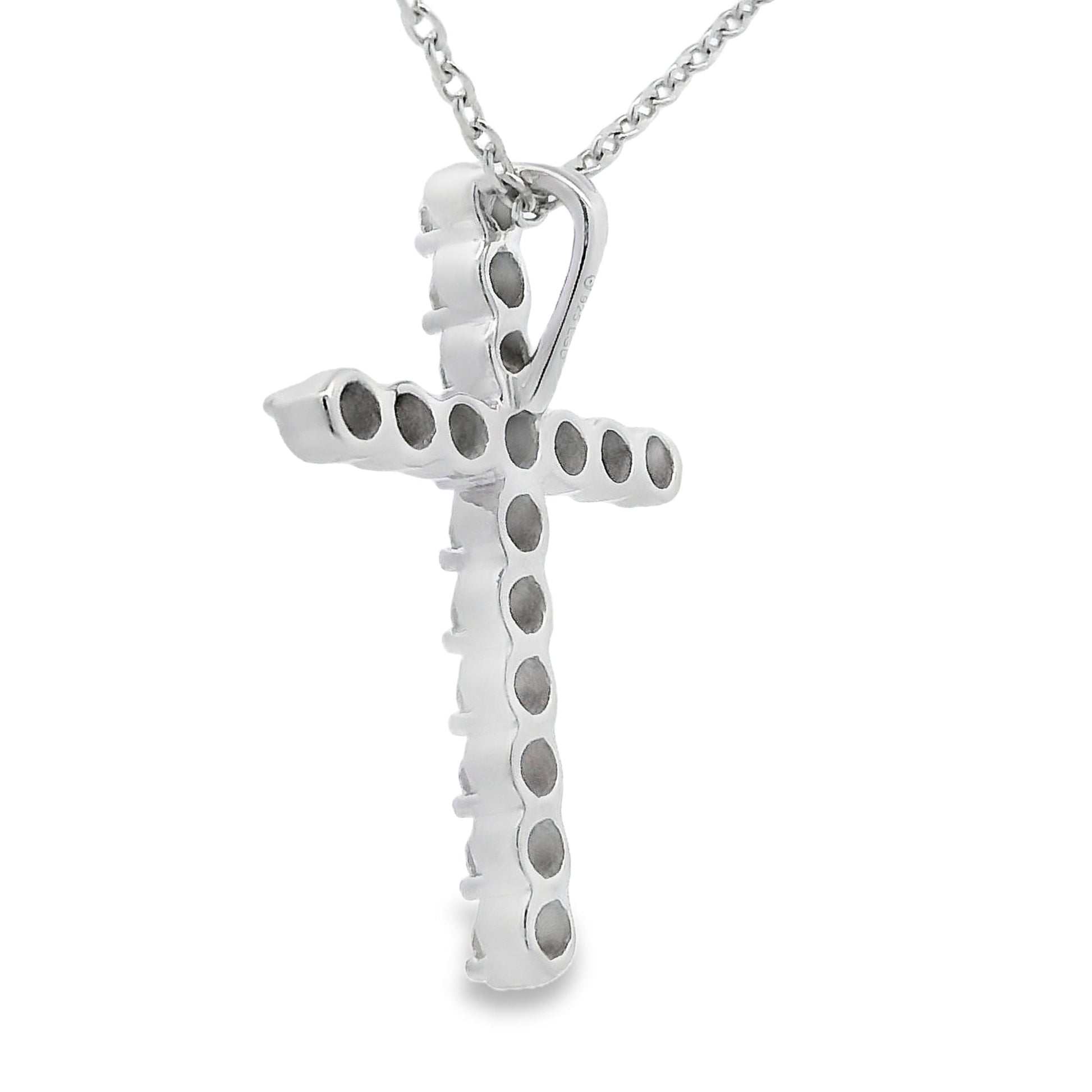 Genuine .50ct Cross Religious Pendant Sterling Silver Bids.com