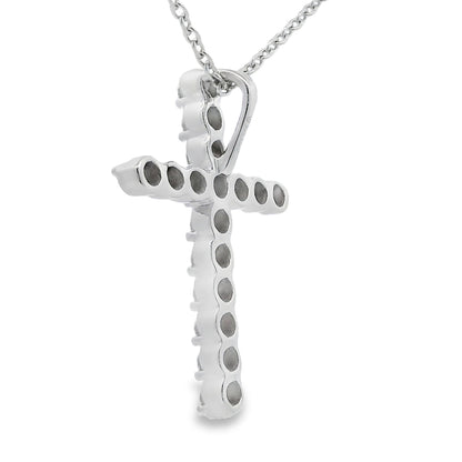 Genuine .50ct Cross Religious Pendant Sterling Silver Bids.com