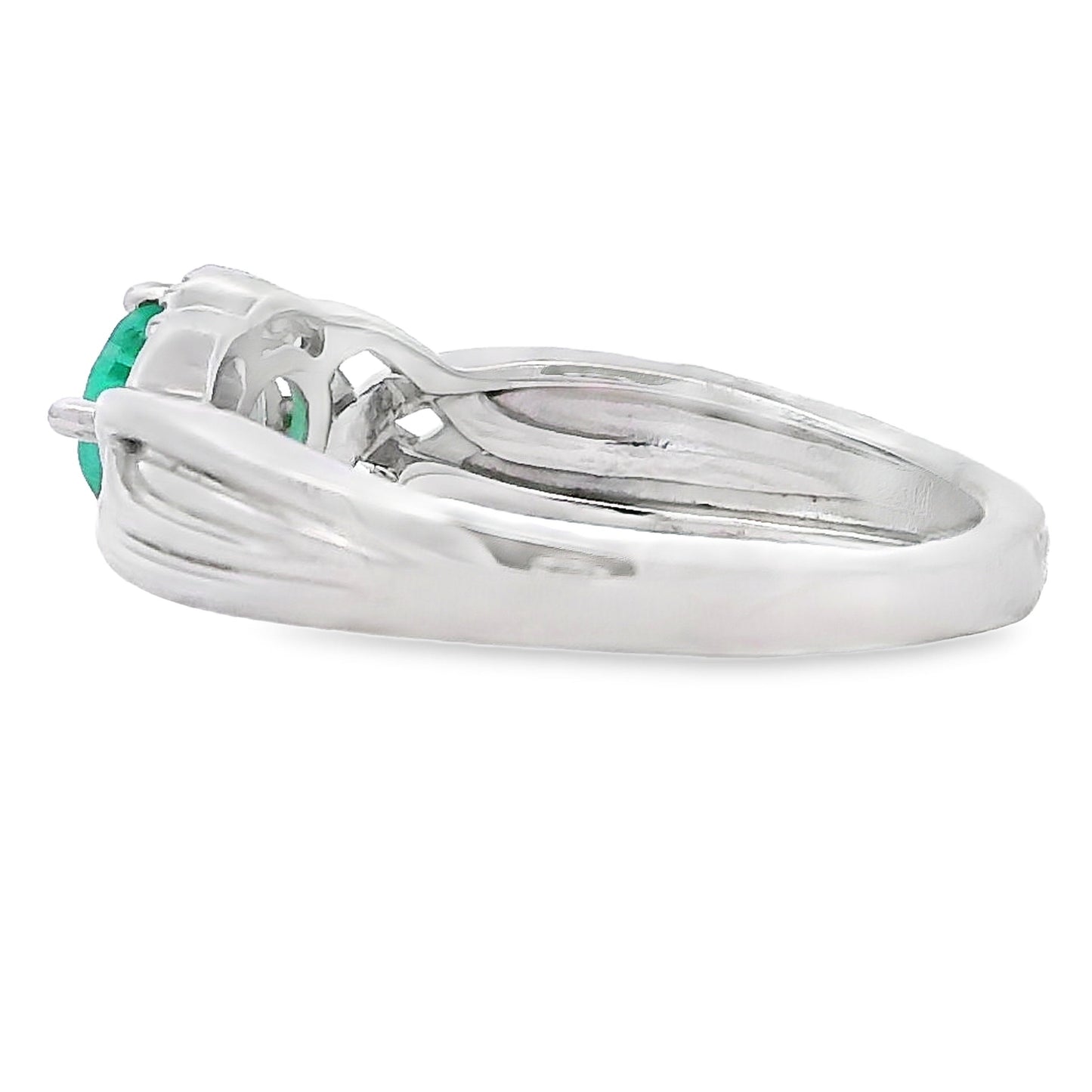 Genuine .58ct Emerald Zircon Ring Sterling Silver Bids.com