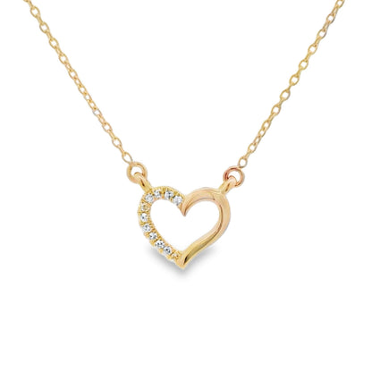 .03ct Diamond Heart Love Pendant 14KT Yellow Gold Bids.com