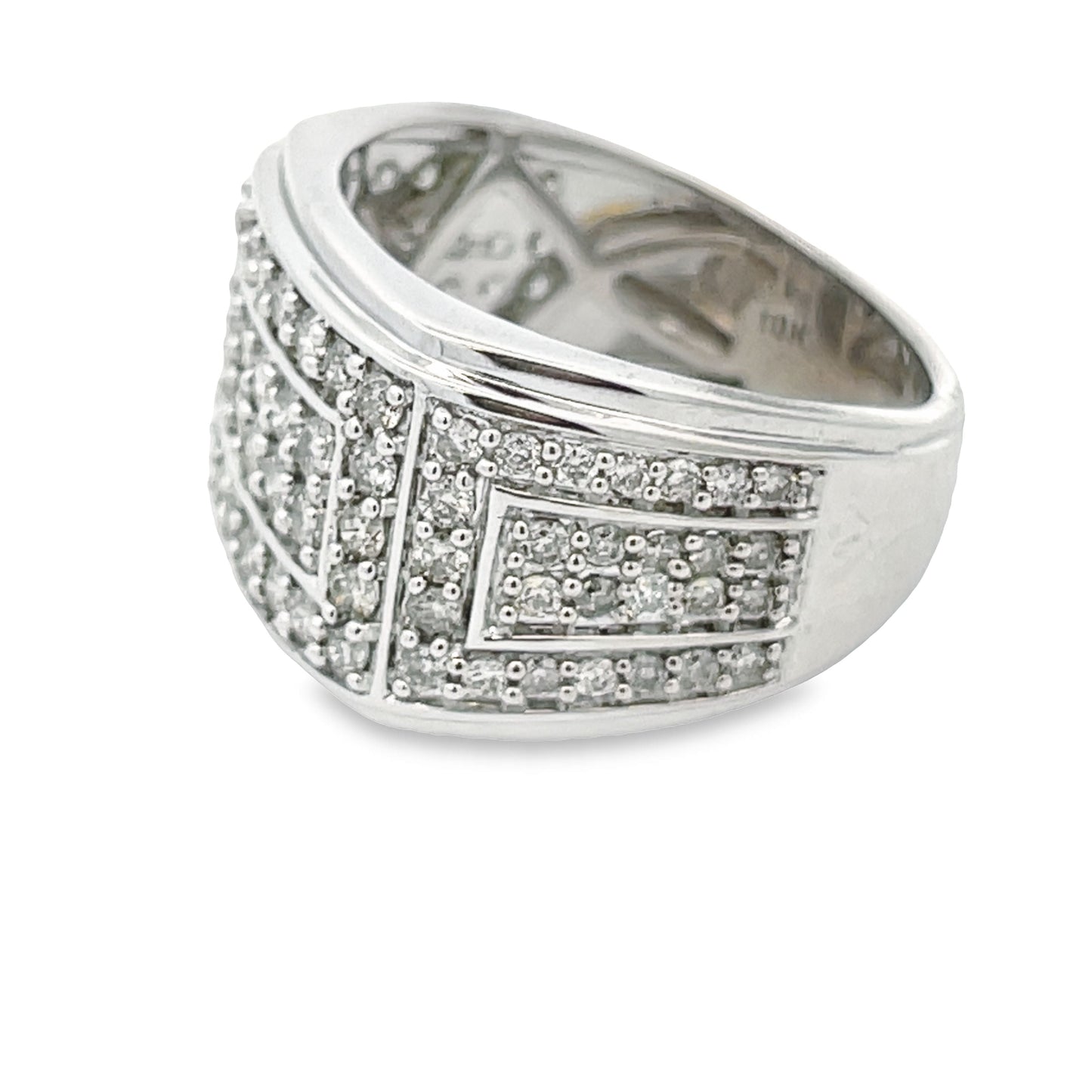 Natural 2.04ct Diamond Mens Ring 10KT White Gold Bids.com