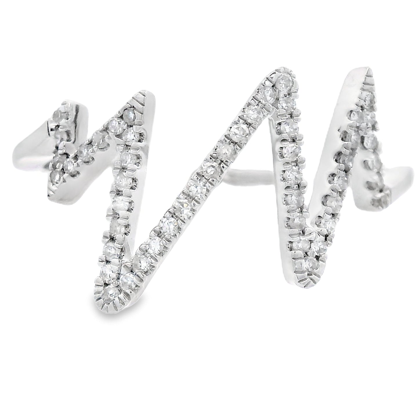 Genuine .15ct Diamond Ring 14KT White Gold Bids.com