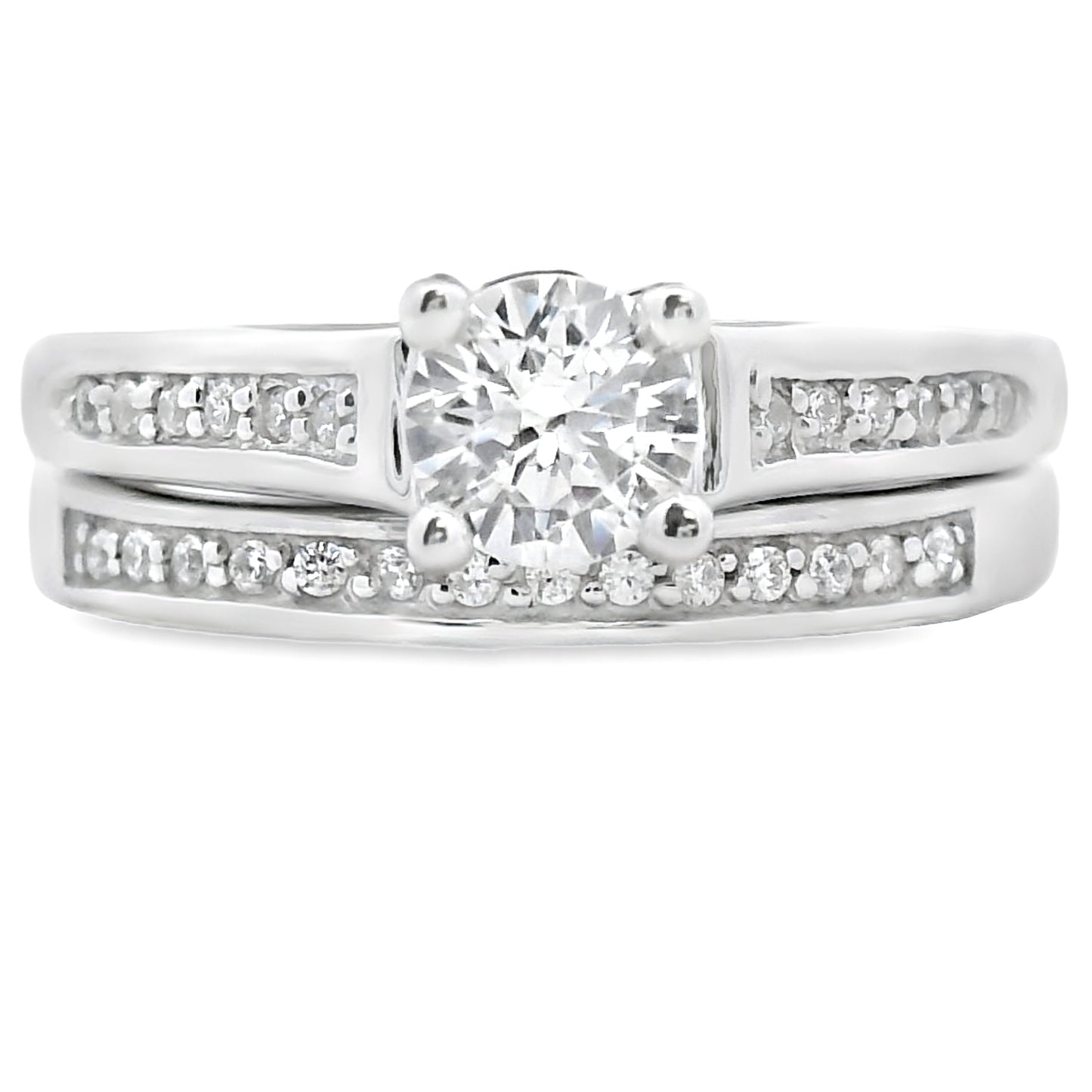 Genuine Cubic Zirconia CZ SS Bridal Sterling Silver Bids.com