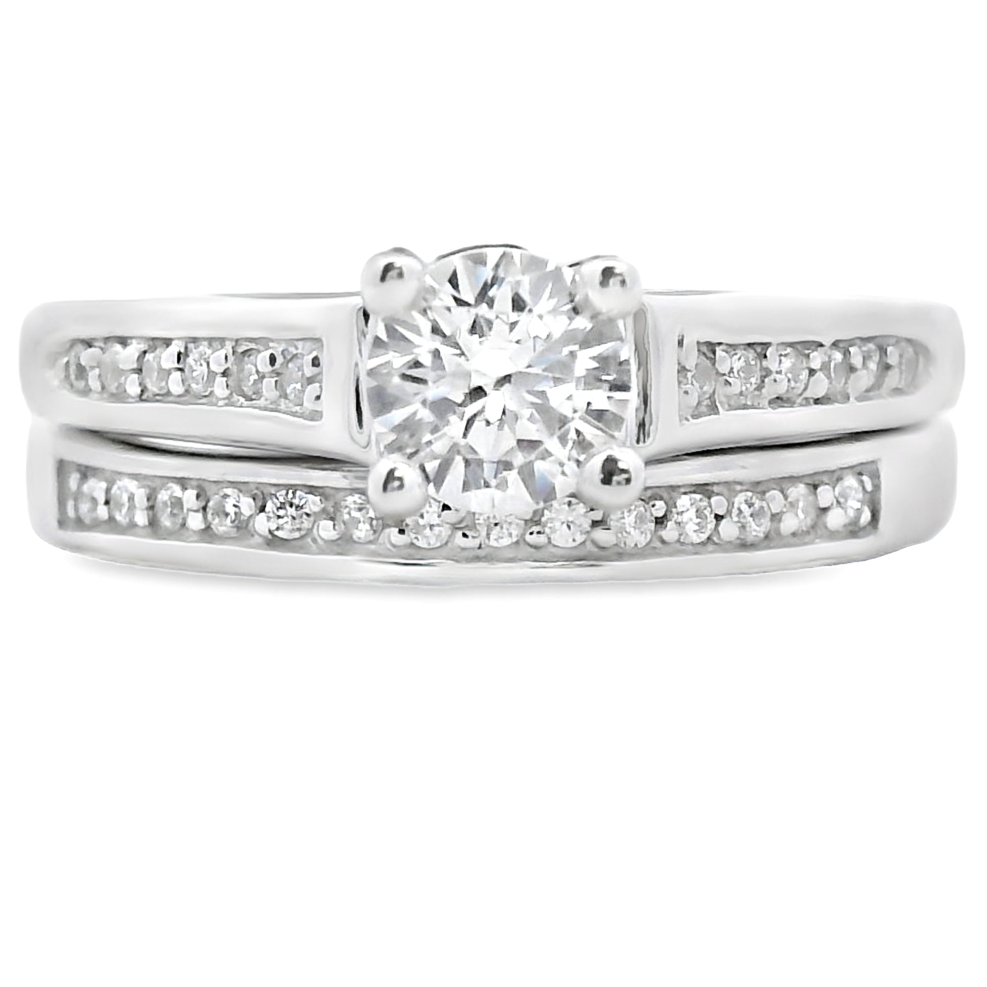 Genuine Cubic Zirconia CZ SS Bridal Sterling Silver Bids.com