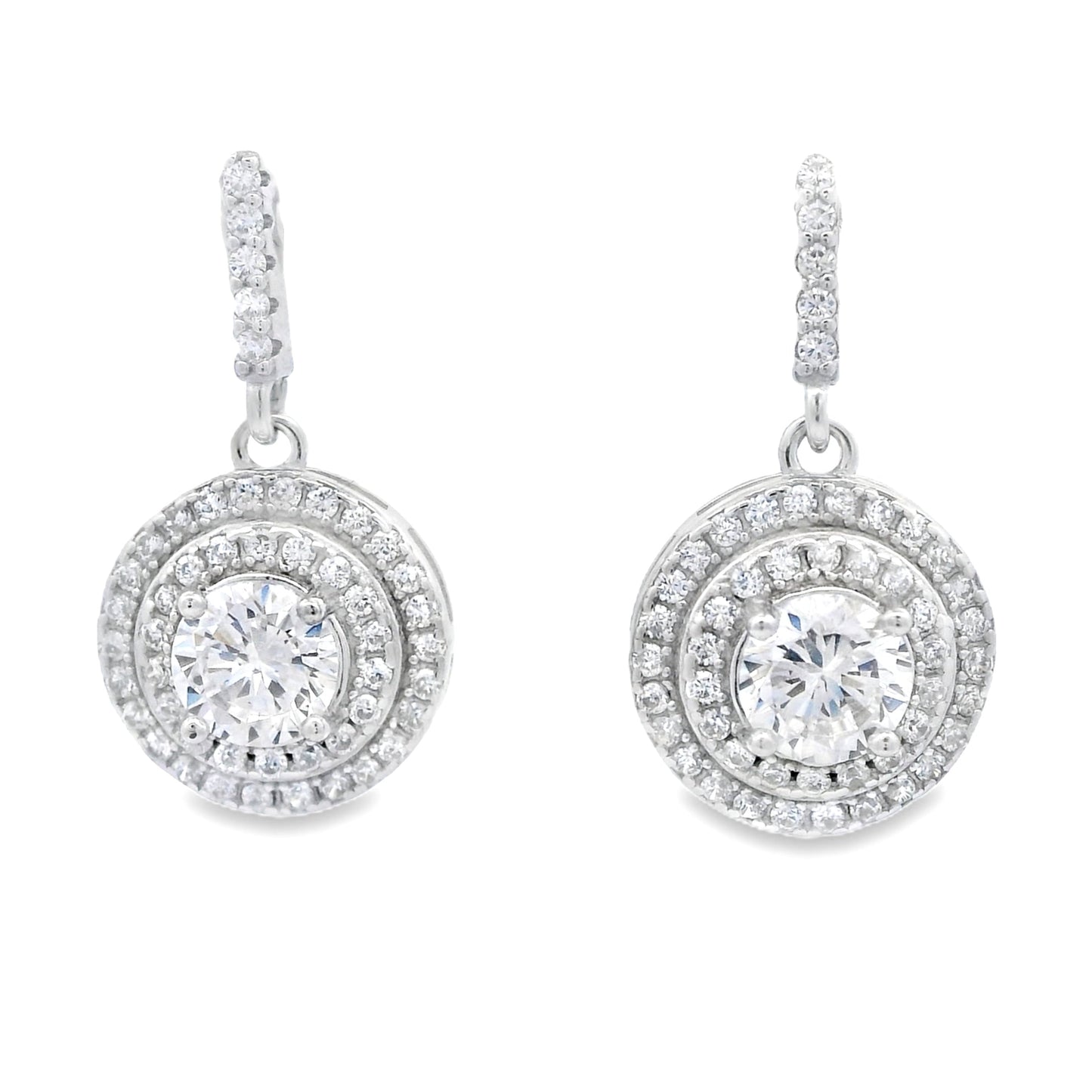 Natural Cubic Zirconia Earrings Sterling Silver Bids.com