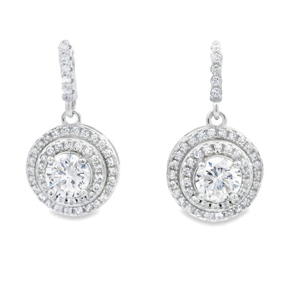 Natural Cubic Zirconia Earrings Sterling Silver Bids.com