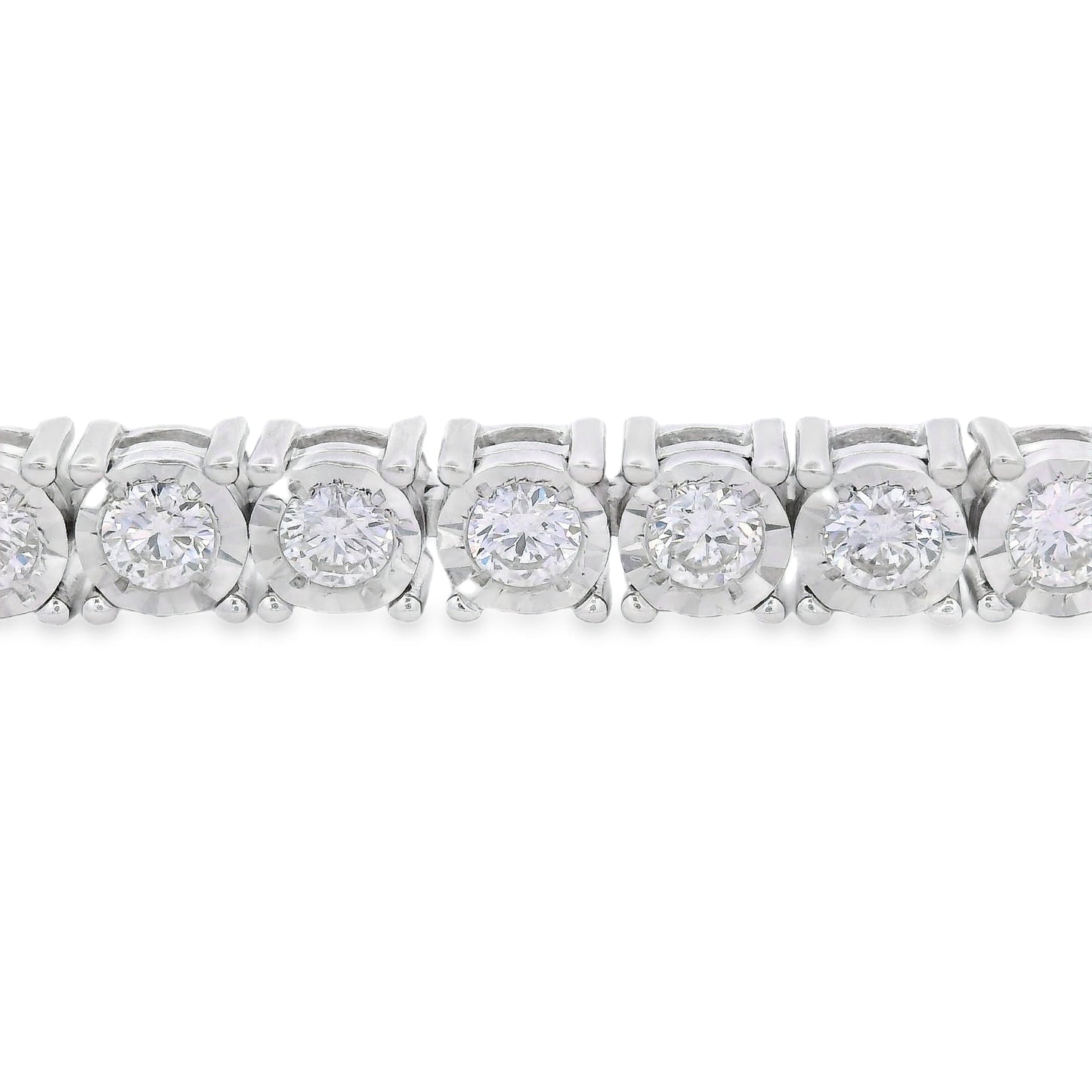 Lab Grown Diamond Tennis Bracelet Sterling Silver Bids.com