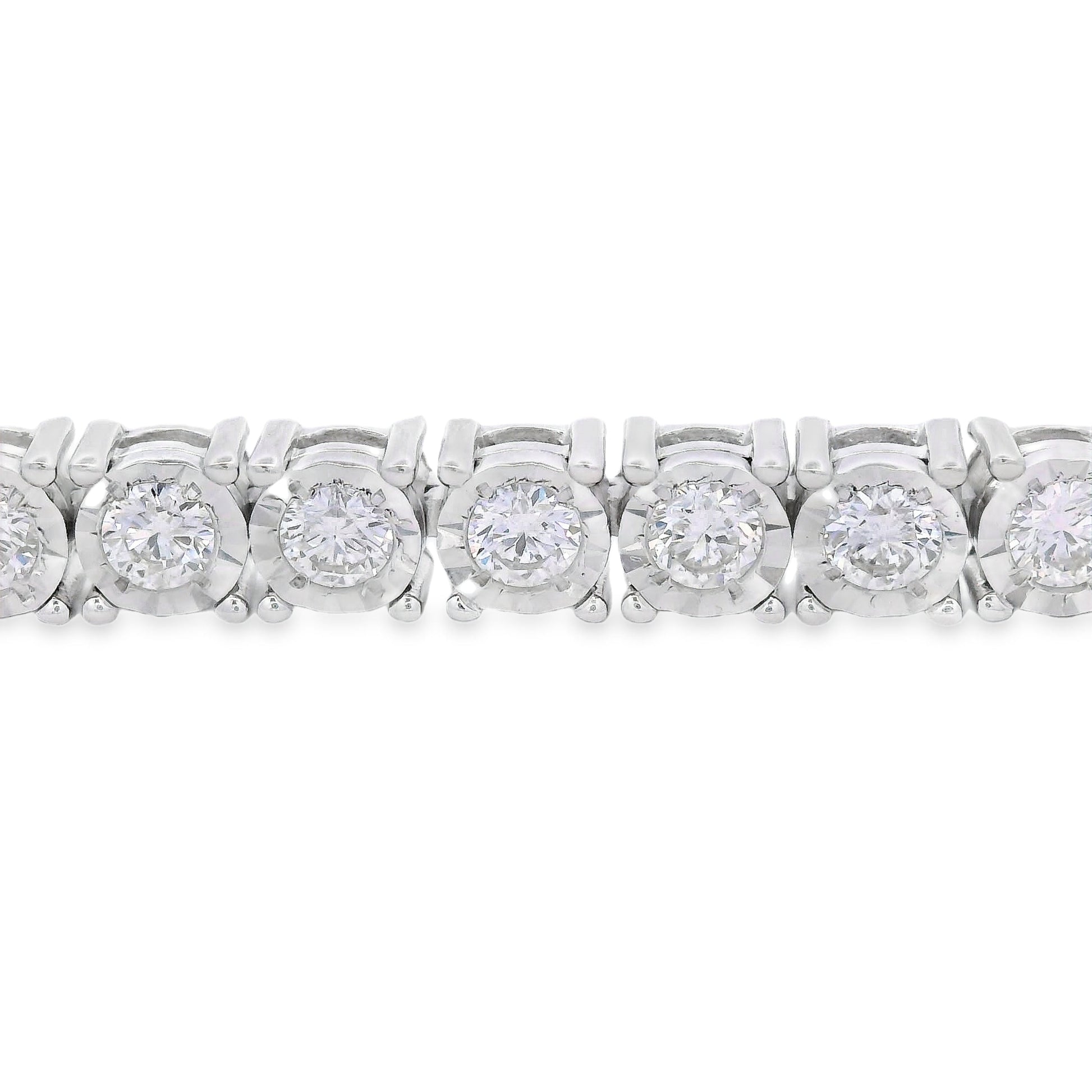 Lab Grown Diamond Tennis Bracelet Sterling Silver Bids.com