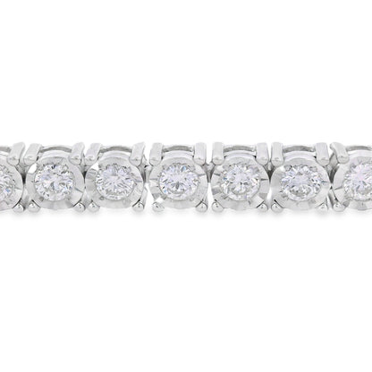 Lab Grown Diamond Tennis Bracelet Sterling Silver Bids.com