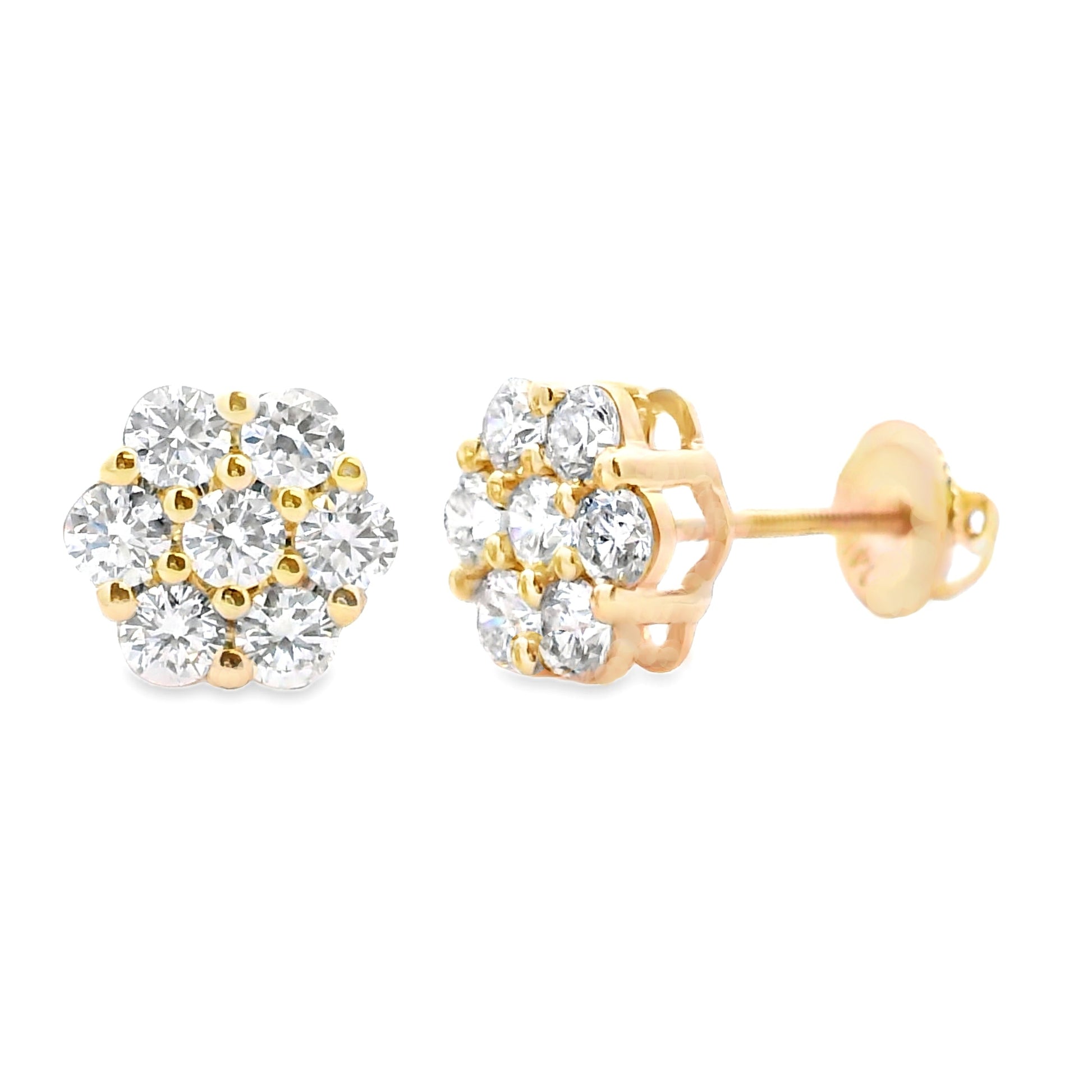 1.50ct Lab Grown Diamond Earrings 14KT Yellow Gold Bids.com