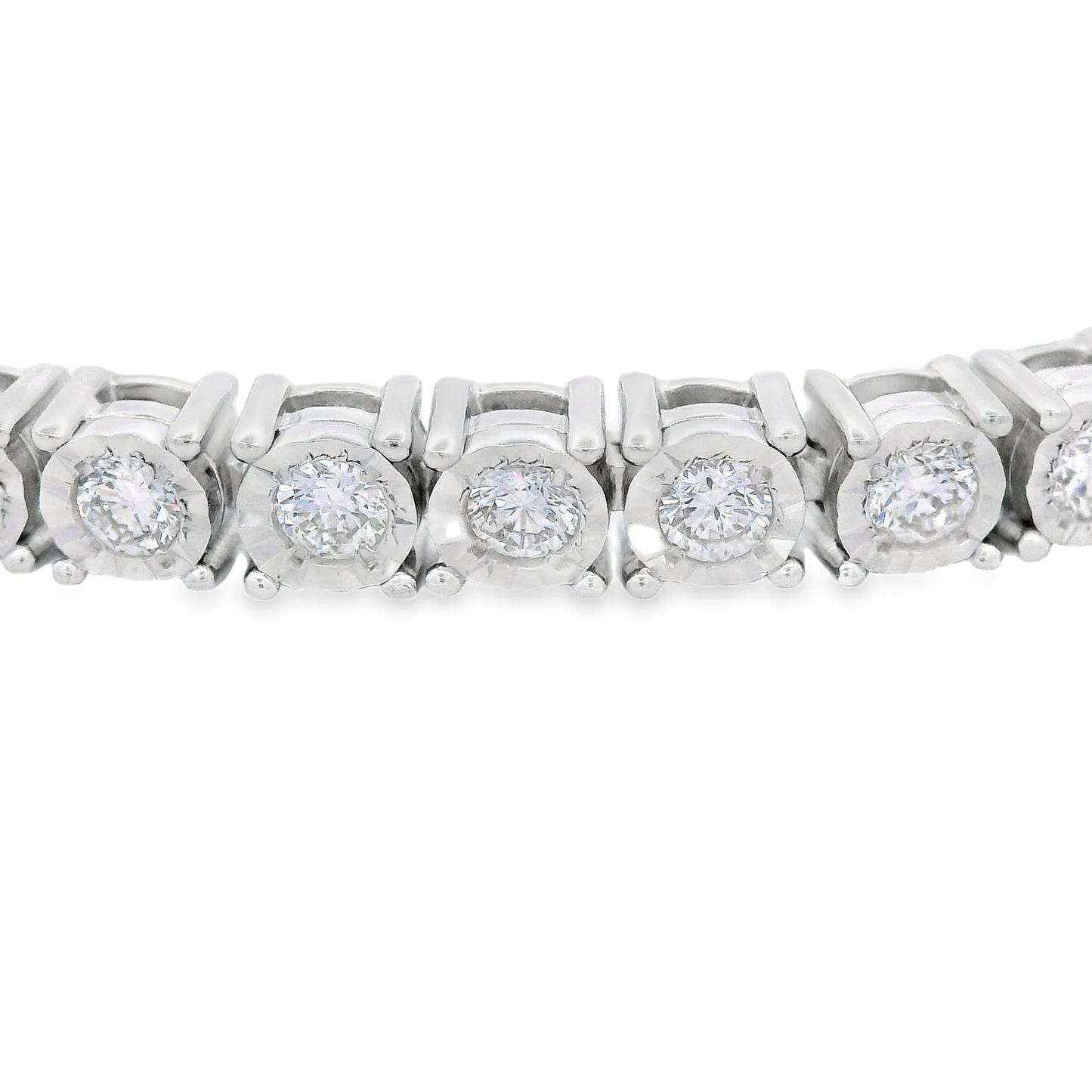 Lab Grown Diamond Tennis Bracelet Sterling Silver Bids.com