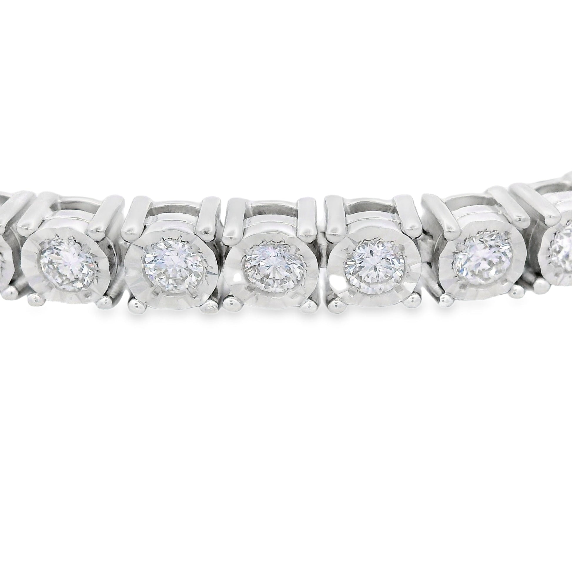 Lab Grown Diamond Tennis Bracelet Sterling Silver Bids.com