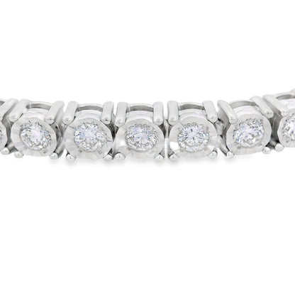 Lab Grown Diamond Tennis Bracelet Sterling Silver Bids.com
