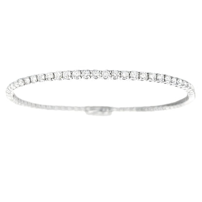 Natural 3.00ct Diamond Tennis Bracelet 14KT White Gold Bids.com