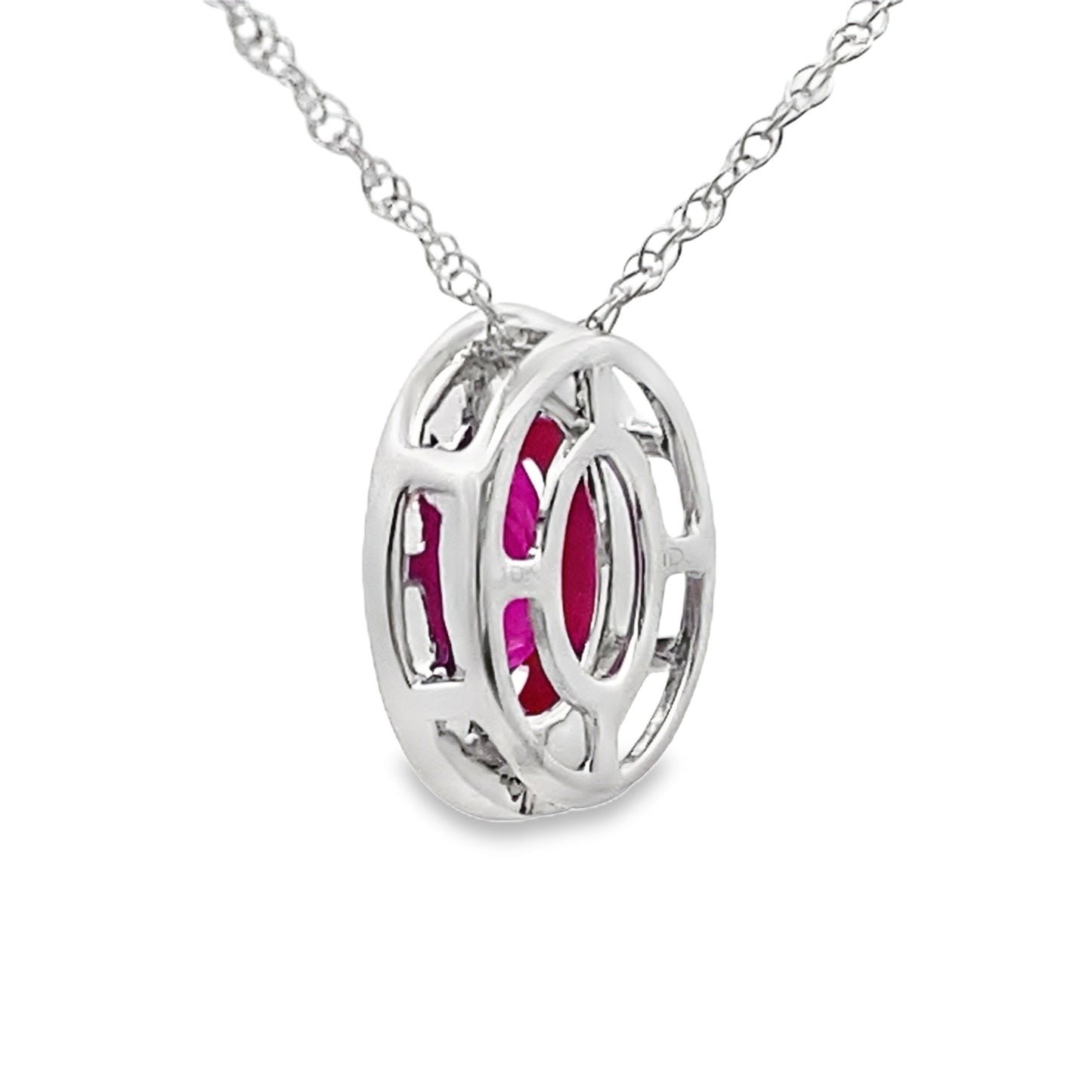 .63ct Ruby Diamond Fashion Pendants 10KT White Gold Bids.com