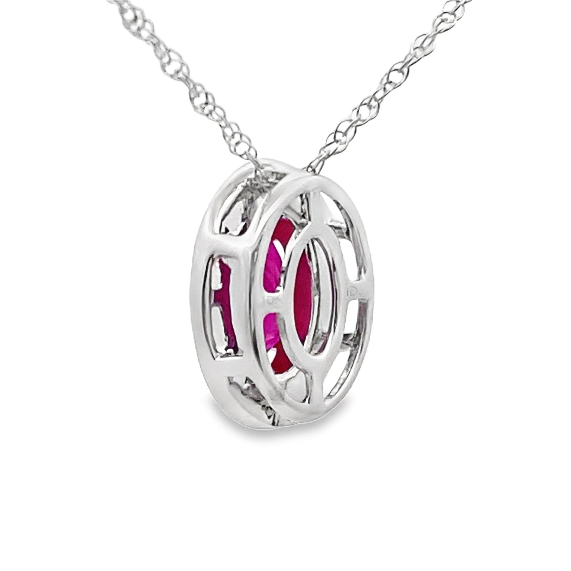 .63ct Ruby Diamond Fashion Pendants 10KT White Gold Bids.com