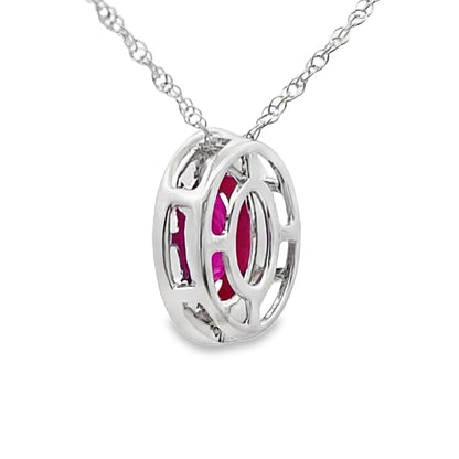.63ct Ruby Diamond Fashion Pendants 10KT White Gold Bids.com