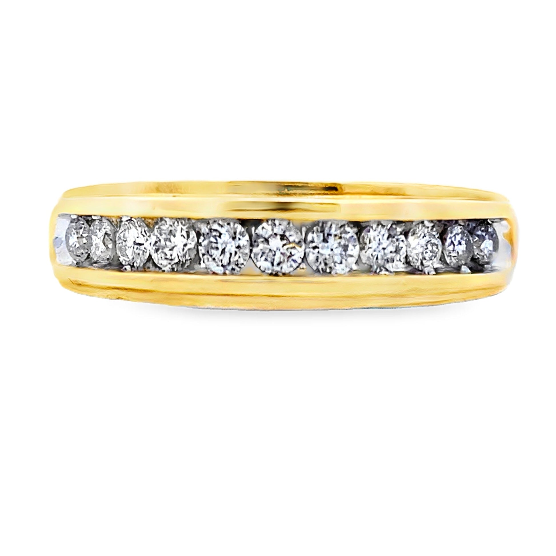 .38ct Diamond Wedding Band Ring 10KT Yellow Gold Bids.com