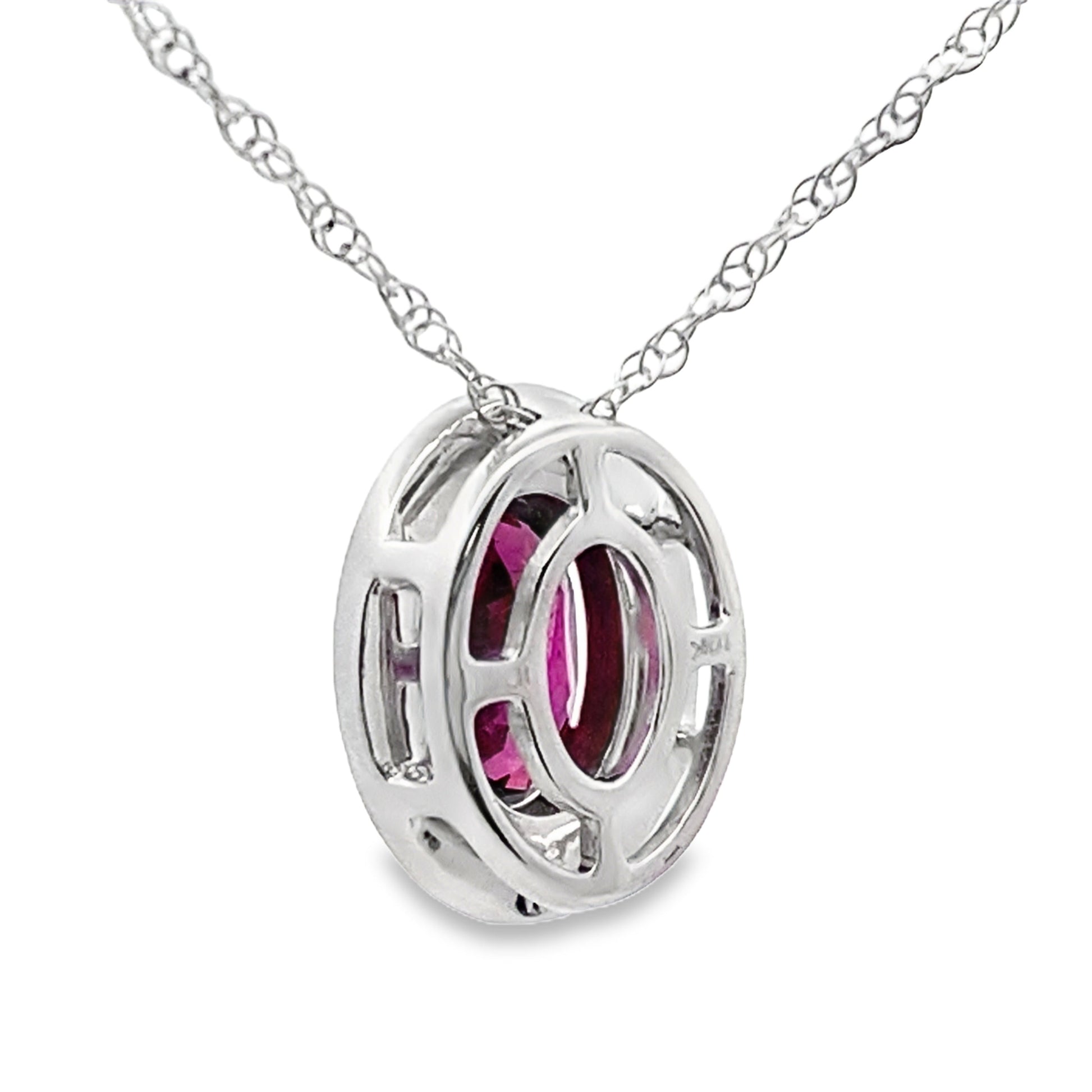 .52ct Garnet Diamond Fashion Pendants 10KT White Gold Bids.com