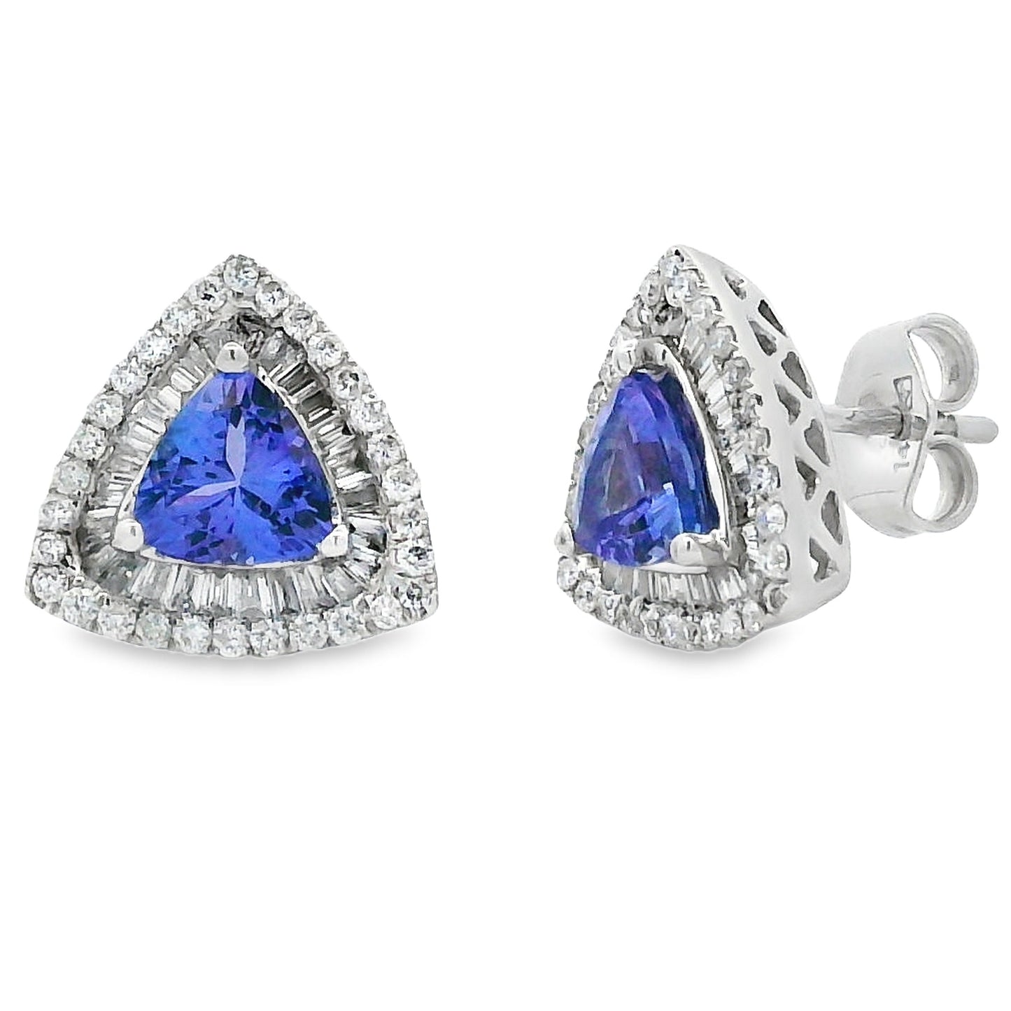 2.75ct Tanzanite Diamond Earrings 14KT Yellow Gold Bids.com