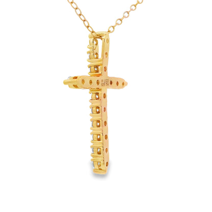 Natural .55ct Cross Religious Pendant Sterling Silver Bids.com