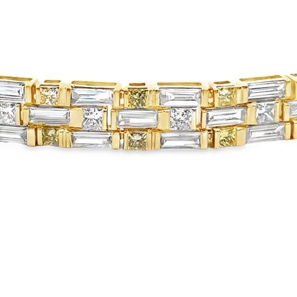 Lab Grown Diamond Tennis Bracelet 14KT Yellow Gold Bids.com