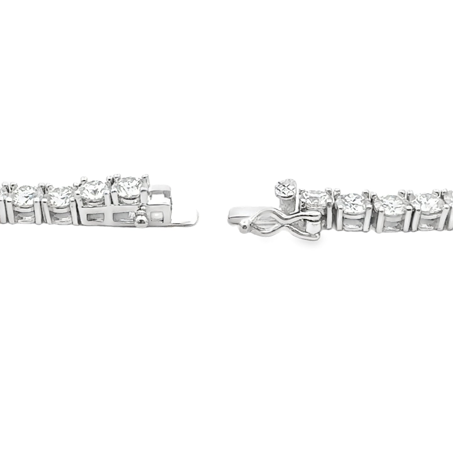 39.98ct Moissanite Tennis Necklace Sterling Silver Bids.com