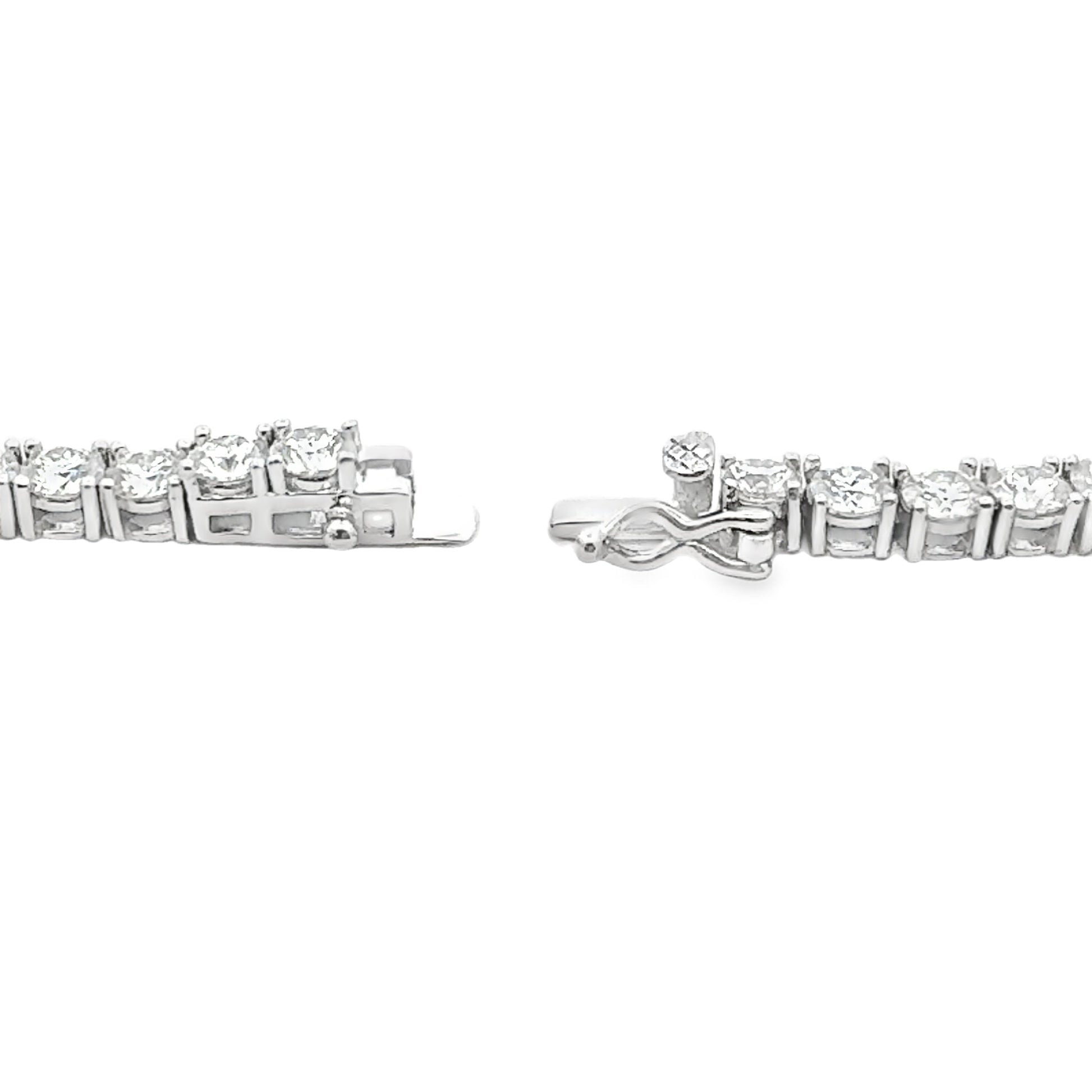 39.98ct Moissanite Tennis Necklace Sterling Silver Bids.com