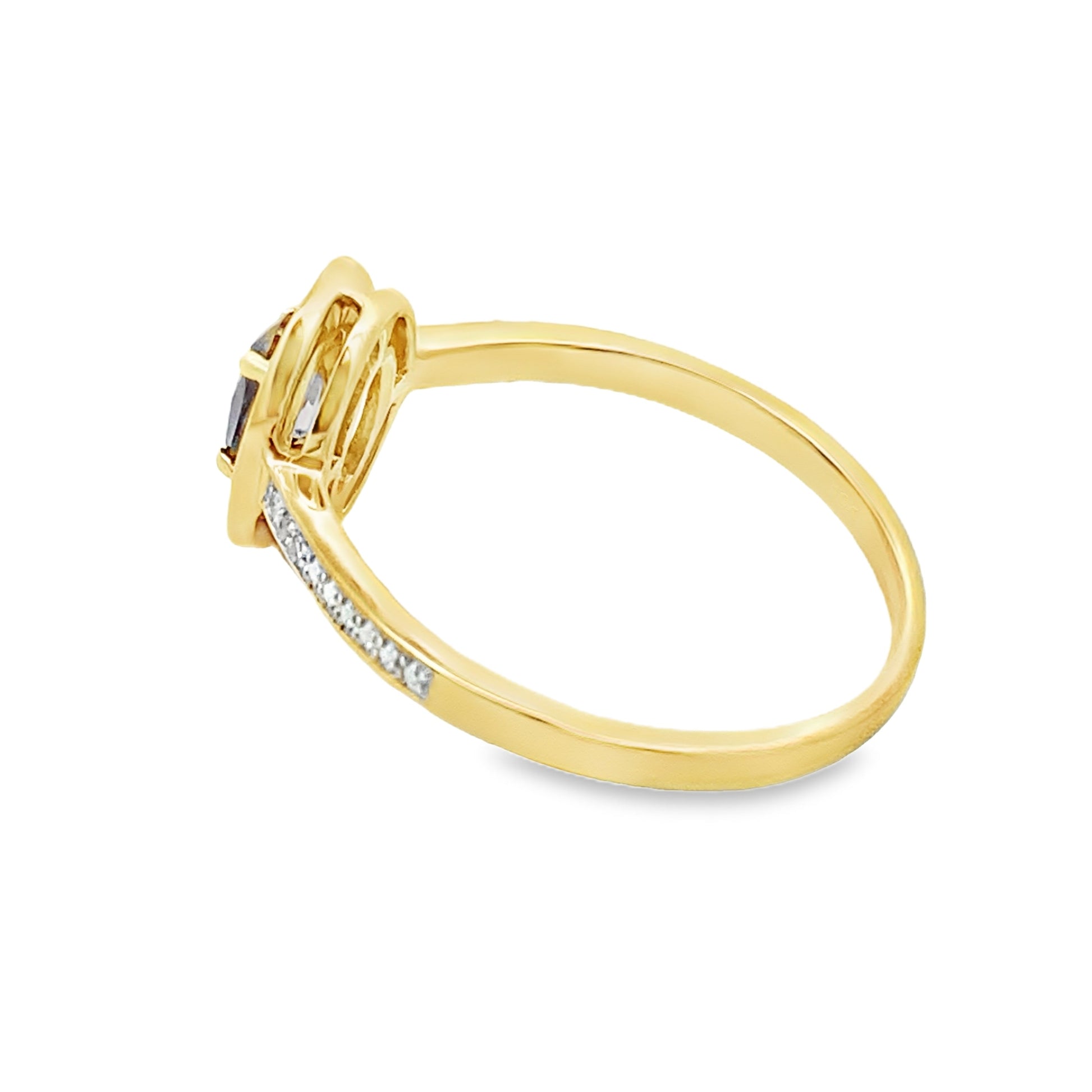 .59ct Mystic Fire Topaz Diamond Ring 10KT Yellow Gold Bids.com