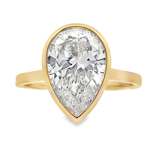 Genuine 3.00ct Lab Grown Diamond  14KT Yellow Gold Bids.com