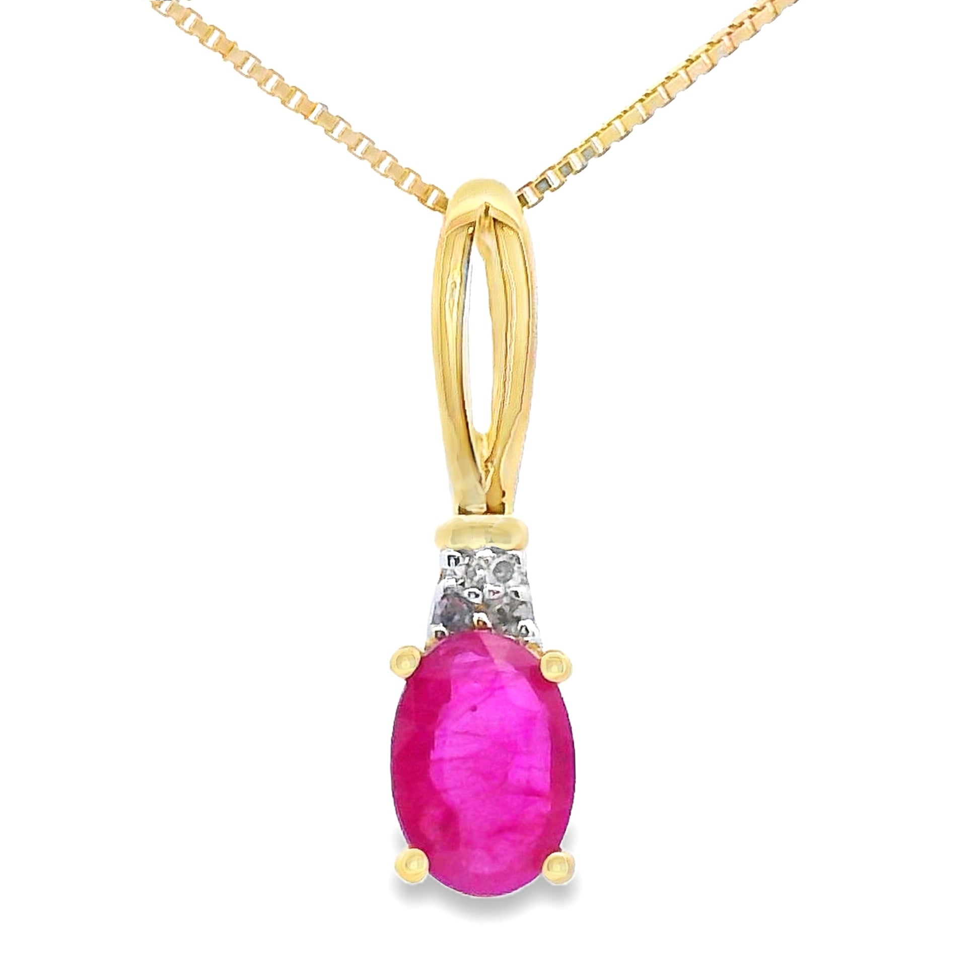 .38ct Ruby Diamond Fashion Pendants 10KT Yellow Gold Bids.com