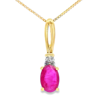 .38ct Ruby Diamond Fashion Pendants 10KT Yellow Gold Bids.com