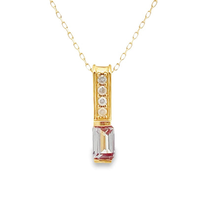 Created Alexandrite Fashion Pendants 10KT Yellow Gold Bids.com