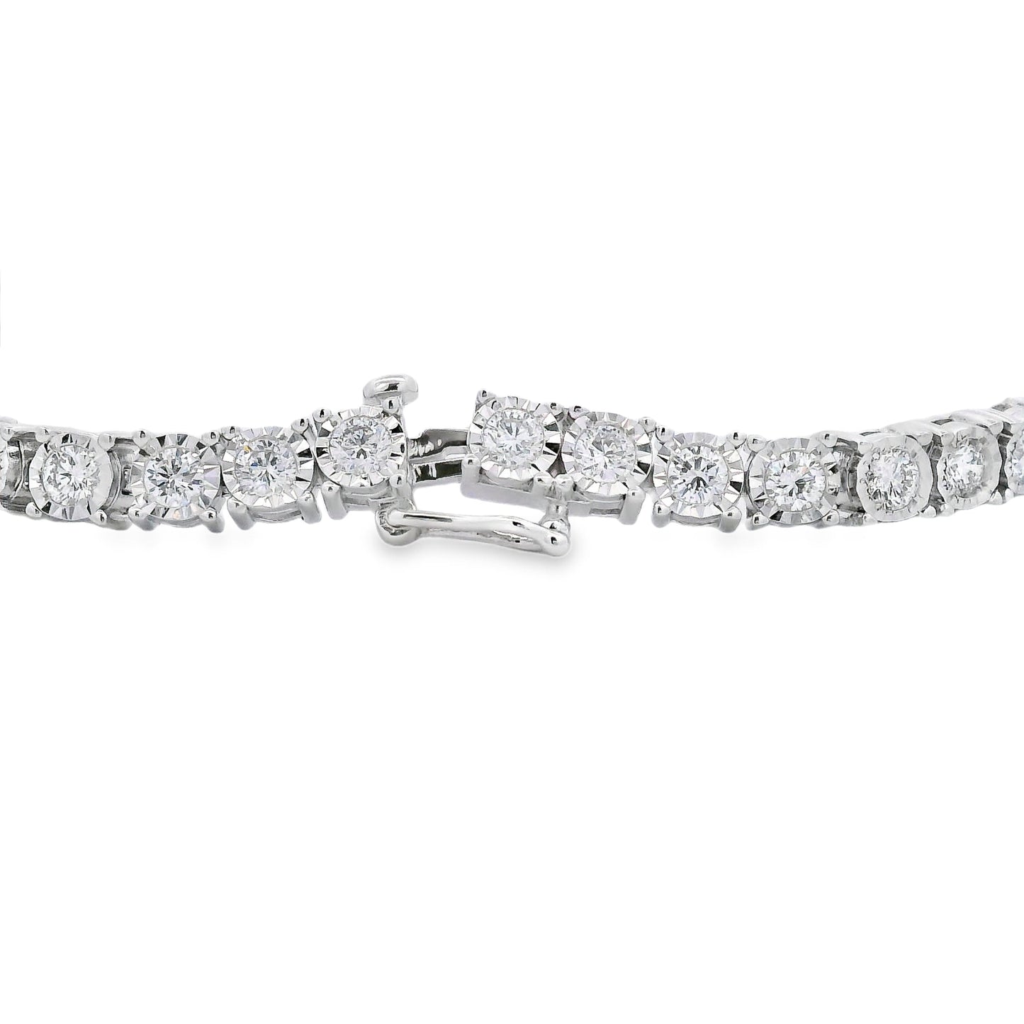 Lab Grown Diamond Tennis Bracelet Sterling Silver Bids.com