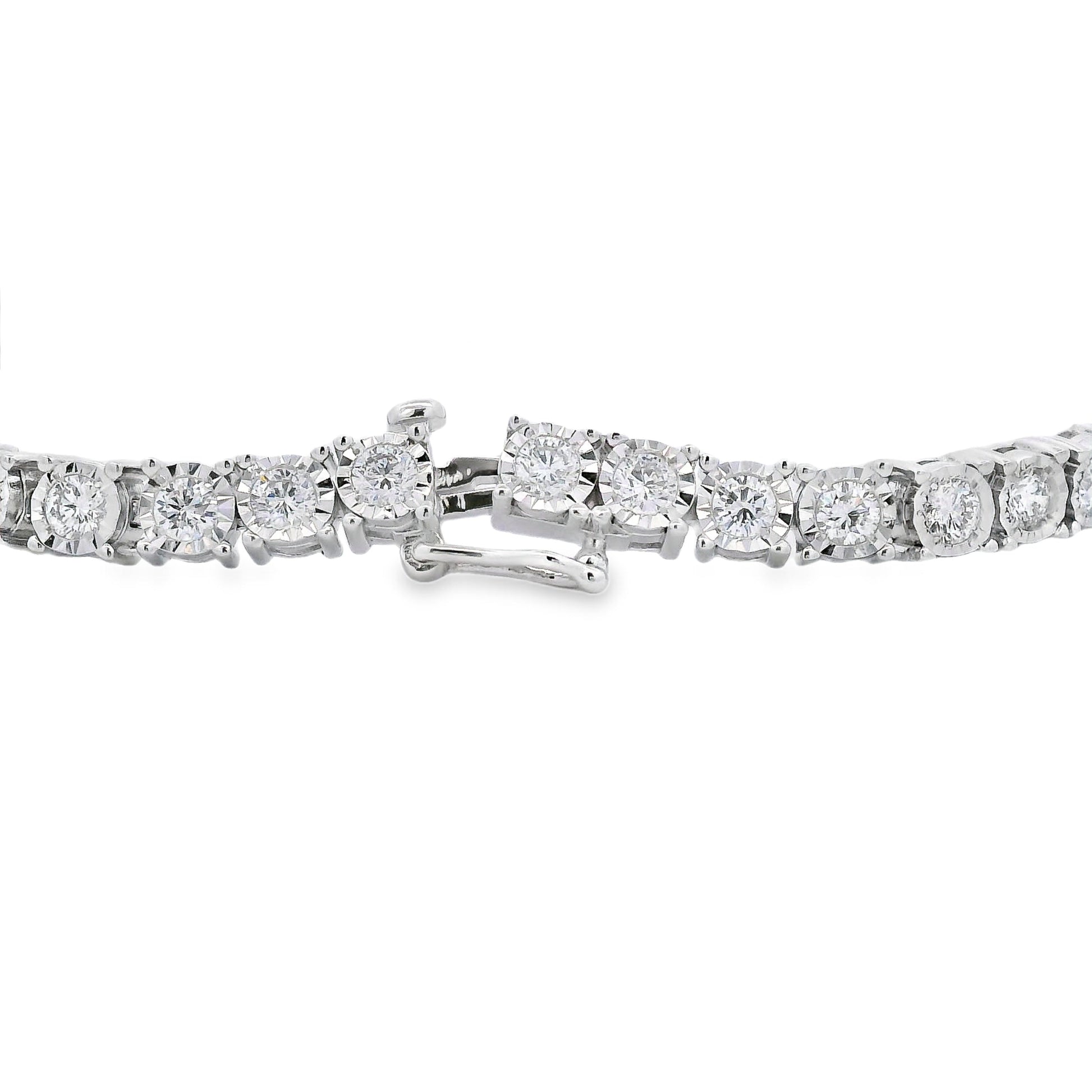 Lab Grown Diamond Tennis Bracelet Sterling Silver Bids.com