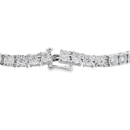 Lab Grown Diamond Tennis Bracelet Sterling Silver Bids.com