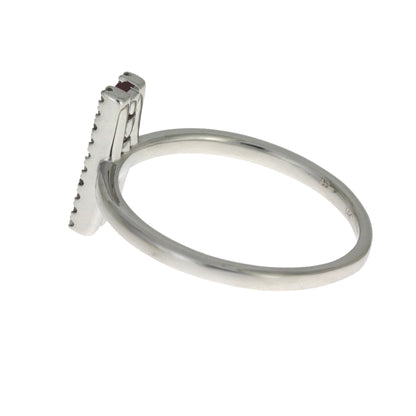 Genuine .30ct Ruby Diamond Ring 14KT White Gold Bids.com