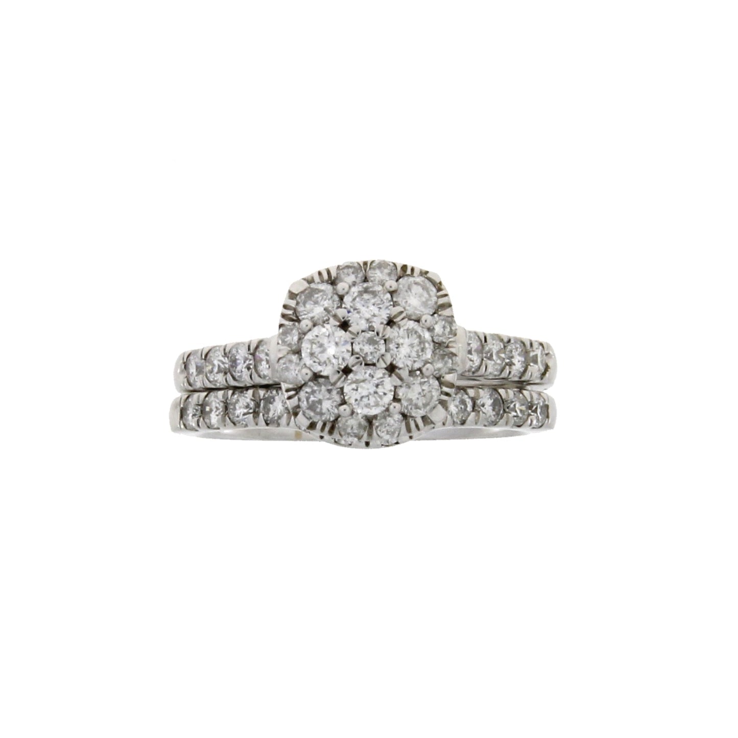 1.30ct Diamond Engagement Ring Set 10KT White Gold Bids.com