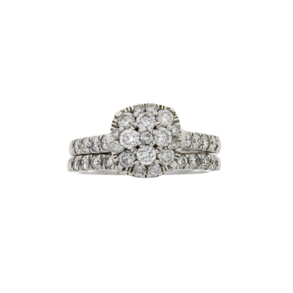 1.30ct Diamond Engagement Ring Set 10KT White Gold Bids.com