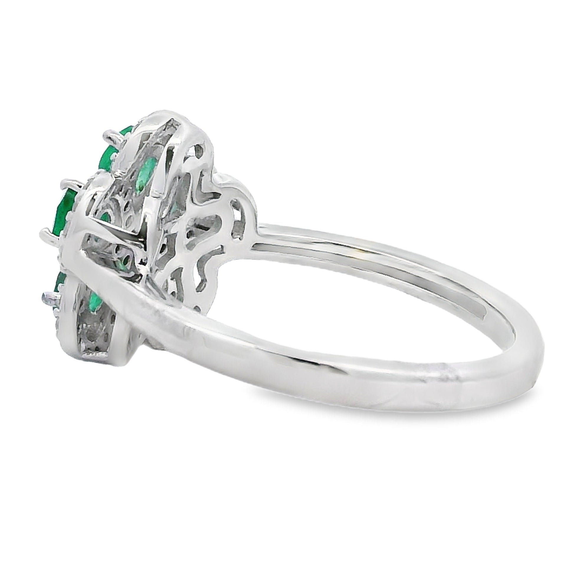 Genuine 1.01ct Emerald Zircon Ring Sterling Silver Bids.com